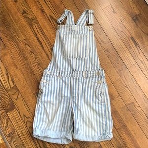 Striped overalls